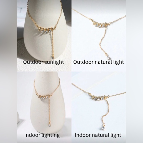 ⚠️Clearance Elegant Gold Leaf Pendant Necklace - Picture 7 of 7